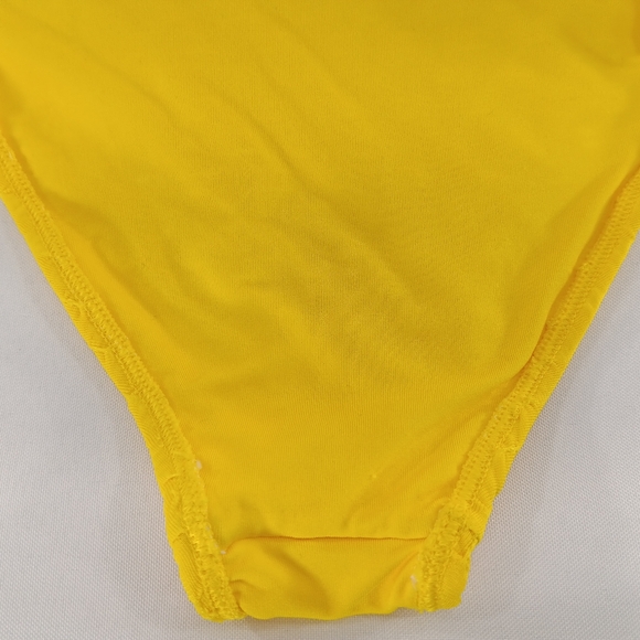 ASOS DESIGN WOMENS SIZE 10 ONE PIECE SWIMSUIT YELLOW SWIMWEAR BODYSUIT - Picture 5 of 16